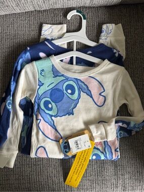 Disney Lilo & Stitch Kids Long-Sleeve Top - White/Blue